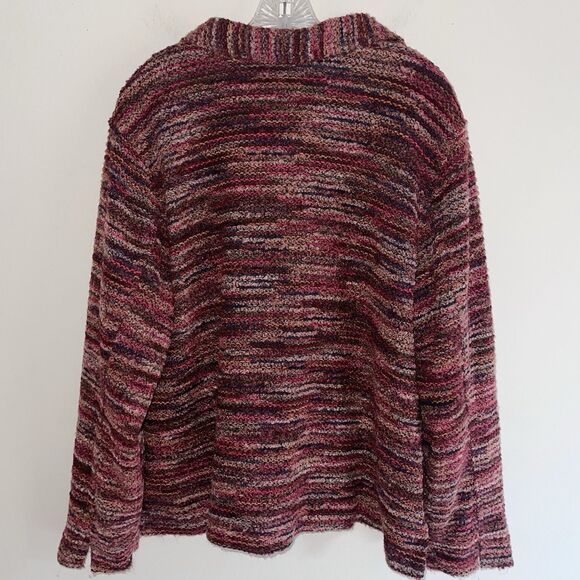 Coldwater Creek Tweed Shacket Size XL Womens Long Sleeve Red Fall Tones - Picture 6 of 12
